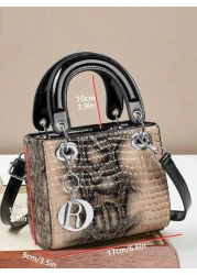 Elegant Women Crocodile Pattern Small Handbag