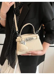 Mini Crocodile Embossed Women Handbag New Fashion Small Square Bag Versatile Shoulder Crossbody Bag