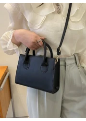 Women s Stylish Small Square Bag With Stone Texture Double Handles Embossed Crocodile Pattern Adjustable Shoulder Strap Suitable For Leisure Travel Shopping Lightweight Business Casual Style For Teen