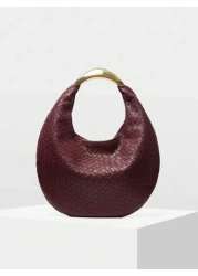 MOTF PREMIUM FASHIONABLE STREETWEAR PLAIN TEXTURE CRESCENT HANDBAG FOR WOMEN VALENTINES