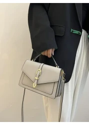 Minimalist Snap Button Square Bag