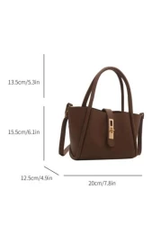 Women s New Solid Color PU Fashion Mother Handbag Versatile Cross Body Bag With Small Coin Purse