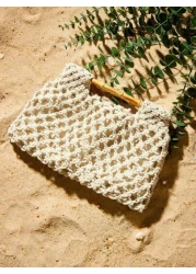 SHEIN SXY Women s Woven Clutch Bag Beach Purse Perfect For Summer Vacation Daily Use Travel Must Haves