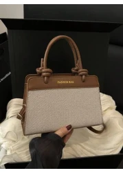 Simple Commuter Bag Color Block Handbag For Women New Fashion Large Capacity Shoulder Messenger Bag Stylish Best Mothers Day Gifts Women