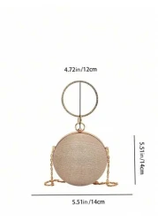 Lightweight Business Casual Rhinestone Decor Bucket Bag Mini Drawstring Design Clear Bag Fashion Faux Pearl Bag Evening Bag Dinner Bag Glamorous Elegant Exquisite Quiet Luxury Rhinestone For Party Gir