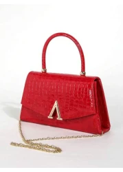 Women s Solid Color Mini Square Satchel Evening Bag Elegant Dinner Chain Bag For Women Elegant Exquisite Patent Square Evening Bag For Party Dinner Bag Clutch Bag For Party Girl Woman For Female Perfe