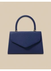 This Evening Bag Has A Certain Capacity To Hold Items Like Phone Wallet And Cosmetics The Handheld Design Is Convenient To Grip The Leather Material With A Litchi Texture And The Exquisite Metal Conne