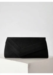 Fashionable Women s Evening Bag New Style Women s Clutch Bag Striped Asymmetrical Flap Party Bag Elegant Women s Shoulder Bag Prom Bag Charming Bridal Banquet Bag Suitable For Dinner Prom Party Gradua