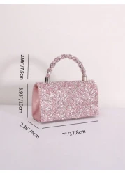 Glitter Bling Shiny Glamorous Elegant Exquisite Fashionable Exquisite Rhinestone Decoration Evening Clutch Dinner Bag Evening Bag For Party Girl Woman For Female Perfect For Party Wedding Prom Dinner