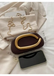 Burgundy PU Leather Clutch Ideal For Valentine s Day Comfortable And Fashionable Fashion Handbag Personalized Gift Option Accessory 2025 Chic Style For All Occasions Luxury Feel At Affordable Price