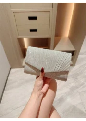 Mini Metallic Glitter Flap Box Bag Luxury Minimalist Clutch