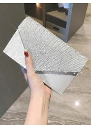 Women s Luxury Elegant Party Crystal Evening Clutch Bag Chain Shoulder Bag Rings Earrings And Adjustable Bracelet Set