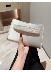 Women Exquisite Satin Fashion Evening Party Clutch Bag Dance Bag Romantic Wedding Bag Bridal Bag Banquet Bag Chain Bag Tready Bride Bag Perfect For Party Wedding Prom Dinner Banquet Matching With Wedd