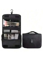 1pc New Fashionable Cute Travel Toiletry Bag Cosmetic Organizer Bag Hanging Makeup Bag Shower Room Accessory Portable Cosmetic Storage Bag Multi Functional Wet Dry Separation Foldable Waterproof Large