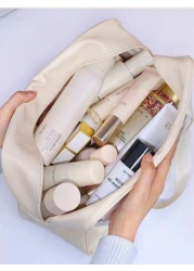 3pcs Set 1 Summer Travel Cosmetic Bag Waterproof Toiletry Bag Multi Functional Makeup Organizer Bag Travel Makeup Brush Holder Bag Portable Travel Organizer Pouch Suitable For Skincare Cosmetics Makeu