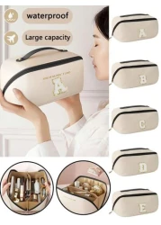 1pc Summer Travel Cosmetic Bag Waterproof Handheld Toiletry Organizer Large Capacity Makeup Bag Oil Proof Makeup Brush Storage Bag Bathroom Makeup Bag Portable Travel Makeup Organizer Storage For Lips