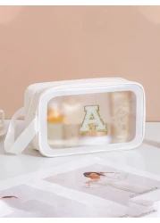 1pc Travel Makeup Organizer Bag Large Capacity Waterproof Cosmetic Bag Toiletry Bag For Cruise Dorm Essentials Makeup Organizer