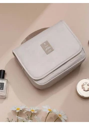 1pc Travel Make Up Bag Waterproof Toiletry Bag Beauty Storage Bag Portable Cosmetics Bag Multi Functional Makeup Hanging Bag Travel Storage Bag Travel Makeup Bag Hand Held Zipper Bag Mesh Bag Travel B