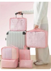 7 1pc Travel Organizer Bags PVC Storage Pouch Large Capacity Luggage Cosmetic Makeup Toiletry Bag Shoe Pouch Makeup Bag Handbag Clothing Packing Cubes Suitable For Lipstick Makeup Brushes Pencils Eyes