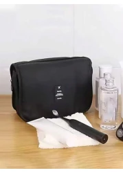 1pc Multi Functional Travel Toiletry Bag Hanging Makeup Organizer Large Capacity Portable Unisex Waterproof Cosmetic Brush Holder Beach Essentials Beach Towel Storage Vacation Business Travel Wash Bag