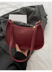 Fashionable Minimalist Shoulder Bag Retro Underarm Bag High End Lightweight Zipper Tote Bag Multifunctional European And American Street Style Elegant Handbag Large Capacity Small Purse Suitable For F