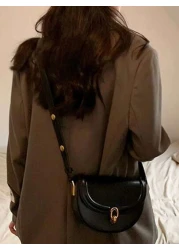 New Fashionable Solid Color Vintage Style Multifunctional High Quality Bag With Large Capacity And Adjustable Strap Suitable For Party Gathering Shopping Workplace Etc