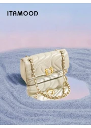 ITAMOOD Luxury Designer Lightweight Business Casual Large Capacity Square Bag Chic Microfiber Leather Cream White Purse Teacher Gifts