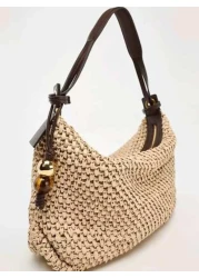 New Style Ladies Fashionable And Versatile Holiday Style Straw Woven Bag One Shoulder Crossbody Handbag Woven Underarm Dumpling Bag Summer Beach Bag Suitable For Holiday Party And Seaside Play
