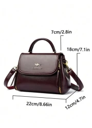 KAIDIFEINIROO Flip Cover Bilayer Women Purses And Handbags Crossbody Luxury Casual Totes High Quality Leather Fashion Messenger Shoulder Bags