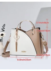 Colorful Shoulder Bag Stylish Heart Shape Metal Tassel Decorated Crossbody Bag Women s Top Handle Wallet Best Mothers Day Gifts Ever