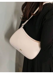 Fashionable Elegant Minimalist Portable Women s Shoulder Bag Mini Underarm Bag With Adjustable Long Shoulder Strap Suitable For Young Women Shopping Dating Party Outing Mall Business