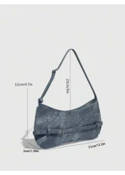 1pc Women s PU Leather Simple Solid Color Handbag Versatile Small Shoulder Bag With Spaghetti Strap Glossy Lacquer Leather Underarm Bag Mini Red Clutch