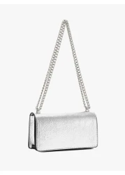 Lightweight Business Casual Metallic Minimalist Chain Flap Square Bag For Teen Girls Women College Students Rookies White Collar Workers Perfect For Office College Work Business Commute Outdoors Trave