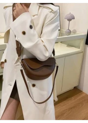 Fashionable Solid Color Mini Crossbody Bag Minimalist Reversible Design Suitable For Women Daily Use Date Gift With Adjustable Strap