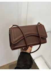 Vintage Retro Fashionable Solid Color Retro Minimalist Elegant Shoulder Bag