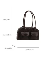 Fashionable And Simple Solid Color Side Pocket Shoulder Bag Suitable For Shopping Wallets Shopping Young Women College Students Newcomers And White Collar Workers They Are Very Suitable For Offices Un