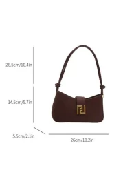 New Luxury Simple Solid Color Versatile Women Shoulder Bag