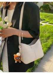 Large Capacity Women Shoulder Bag Bucket Bag Crossbody Bag With Elf Pendant Casual Bag