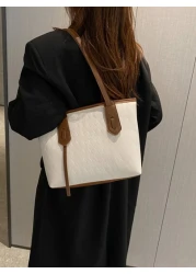 Fashionable Vintage Style Rhombus Grid Stitching Press Creased Convertible Shoulder Bag For Women Leisure Tote