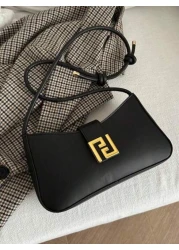 Women Fashion Casual Commute Solid Col Or Shoulder Bag Portable Crossbody Bag Suitab Le For Dating Shopping Gift