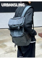 Men s Black Floral Flap Backpack Large Capacity Business Commuter Computer Bag Multi Pocket For Outdoor Activities Camping Gym Yoga Biking Perfect Gift For Men Essential For Students Backpack For Trav