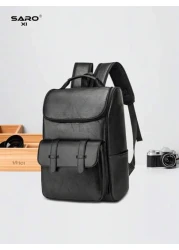 saroxi Men s Fashion Backpack Casual Dual Shoulder Backpack Korean Printed Wear Resistant Waterproof Large Capacity Travel Laptop Hiking Bag Zipper Suitable For Commute PU Black Floral Pattern Gift Fo