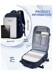 29 19 44cm Large Laptop Backpack Fits 14 15 6 Inch Notebook For Men Women Student College Bookbag School Computer Bag Hiking Backpack With Shoe Compartment Wet Pocket Camping Backpack College Backpack