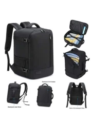 EZUOLA 40x20x25 Cm Handbag Luggage Lightweight Waterproof Travel Bag With Laptop Compartment Suitable For Men Women Students Business People School Gym Travel Business Black And Blue Holiday Essential