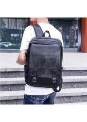 Street Style Men s PU Leather Backpack Street Inspired Design Large Capacity Comfy For Travel Business And Daily Use Hand Wash Dry Clean Safe Modern Korean Versatile Laptop Book Bag Without Battery Fo