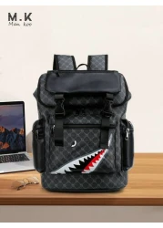 حقيبة ظهر رجالي كاجوال، حقيبة سفر وظهر عصرية مع غطاء قابل للطي، خفيفة الوزن وقابلة للحمل، مناسبة للسفر والتخي