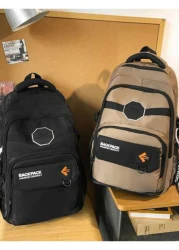 High School Backpack Casual Ins Campus Backpack For Men Women Large Capacity College Student Travel Bag 2025