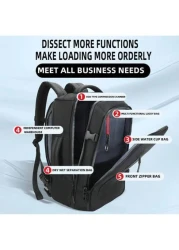 حقيبة ظهر للسفر بتفريغ هواء بسعة كبيرة، بتصميم بسيط وأنيق