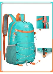 1 Pc Foldable Outdoor Adventure Backpack Minimalist Hiking Pack Large Capacity Gym Bag Multifunction Personality Casual Laptop Backpack Portable Fitness Training Bag With Multi Pockets Large Capacity