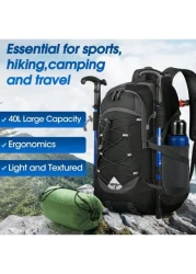40L Hiking Backpack Waterproof Tear Resistant Nylon Camping Backpack Lightweight Foldable Backpack Suitable For Outdoor Travel For Men Bags For Travel Hiking Bag
